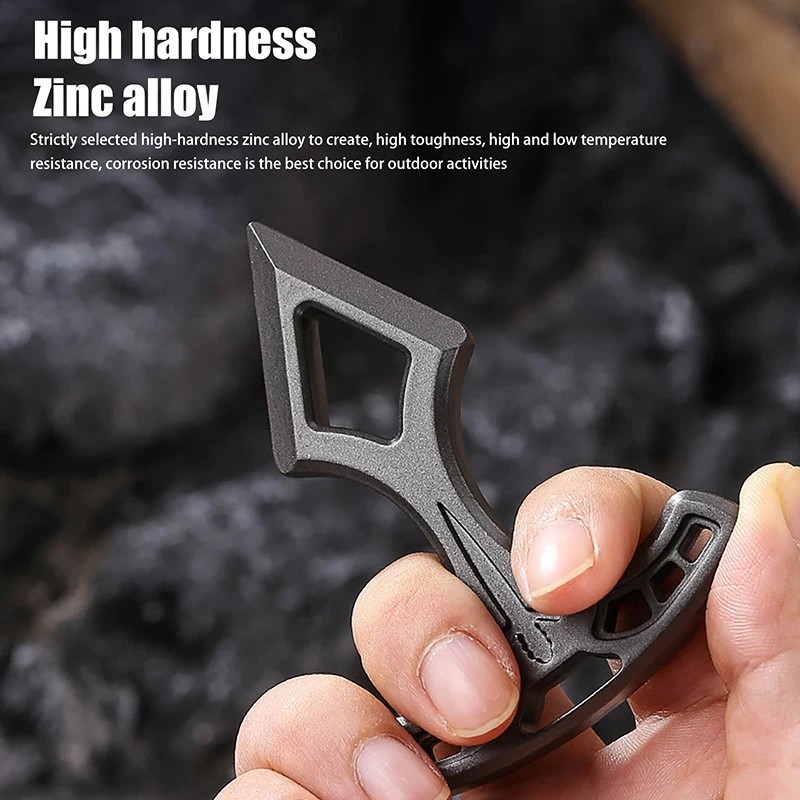Multifunctional EDC alloy single-finger car window breaker, outdoor camping