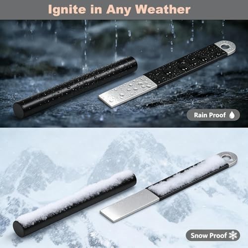 4 Portable Pocket Waterproof Ferrocerium Ferro Rod Fire Starter Survival Tool…
