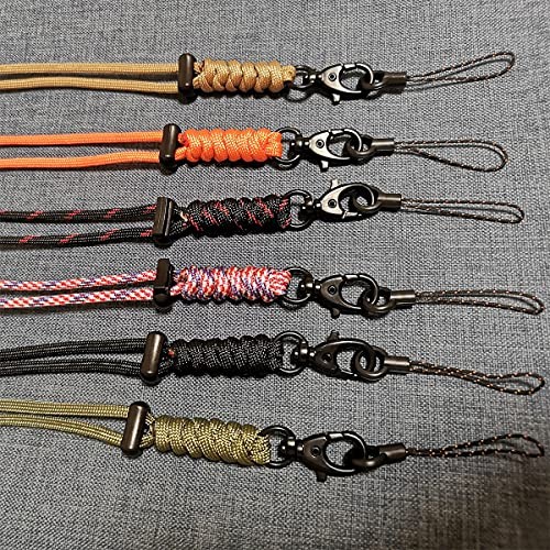 BSGB 2Pcs Paracord Lanyard Metal Hook Durable Survival 550 Cord Army Green