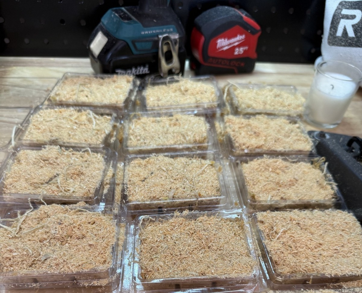 Homemade Fire Starter Sawdust and Paraffin Wax 24pc. Burns Great! Easy to Use!
