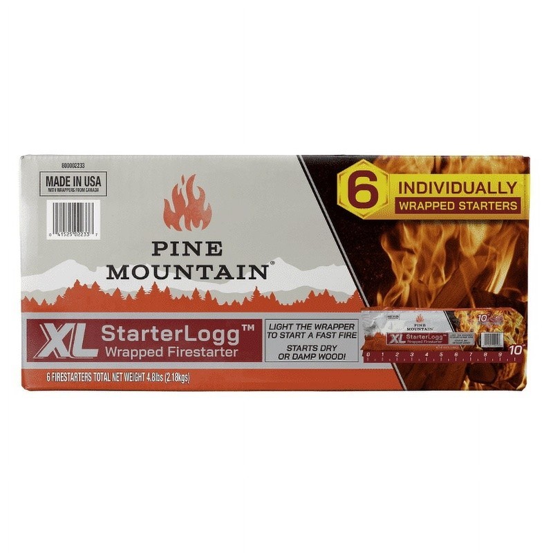 XL Wrapped Fire Starter Logs Portable Easy Lighting 1LB Clean Burning