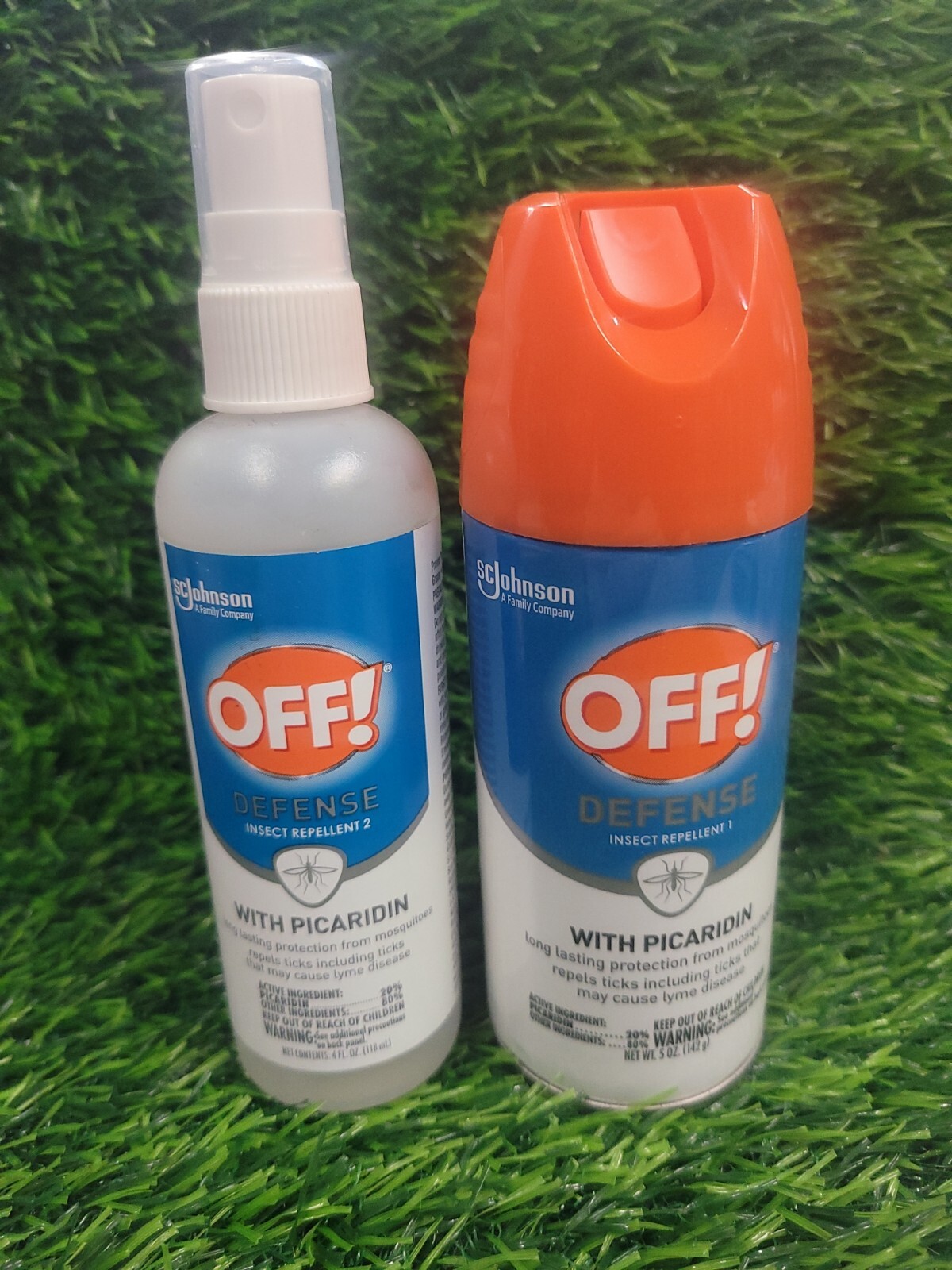 2 Mixed Off! Defense 1 With Picaridin 5oz And Defense Repellent 2 Spray 4 FL Oz