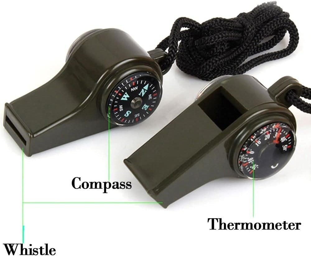 3 Pack Very Loud Keychain Whistle for Survival, Sports, Hiking, Outdoor Activity