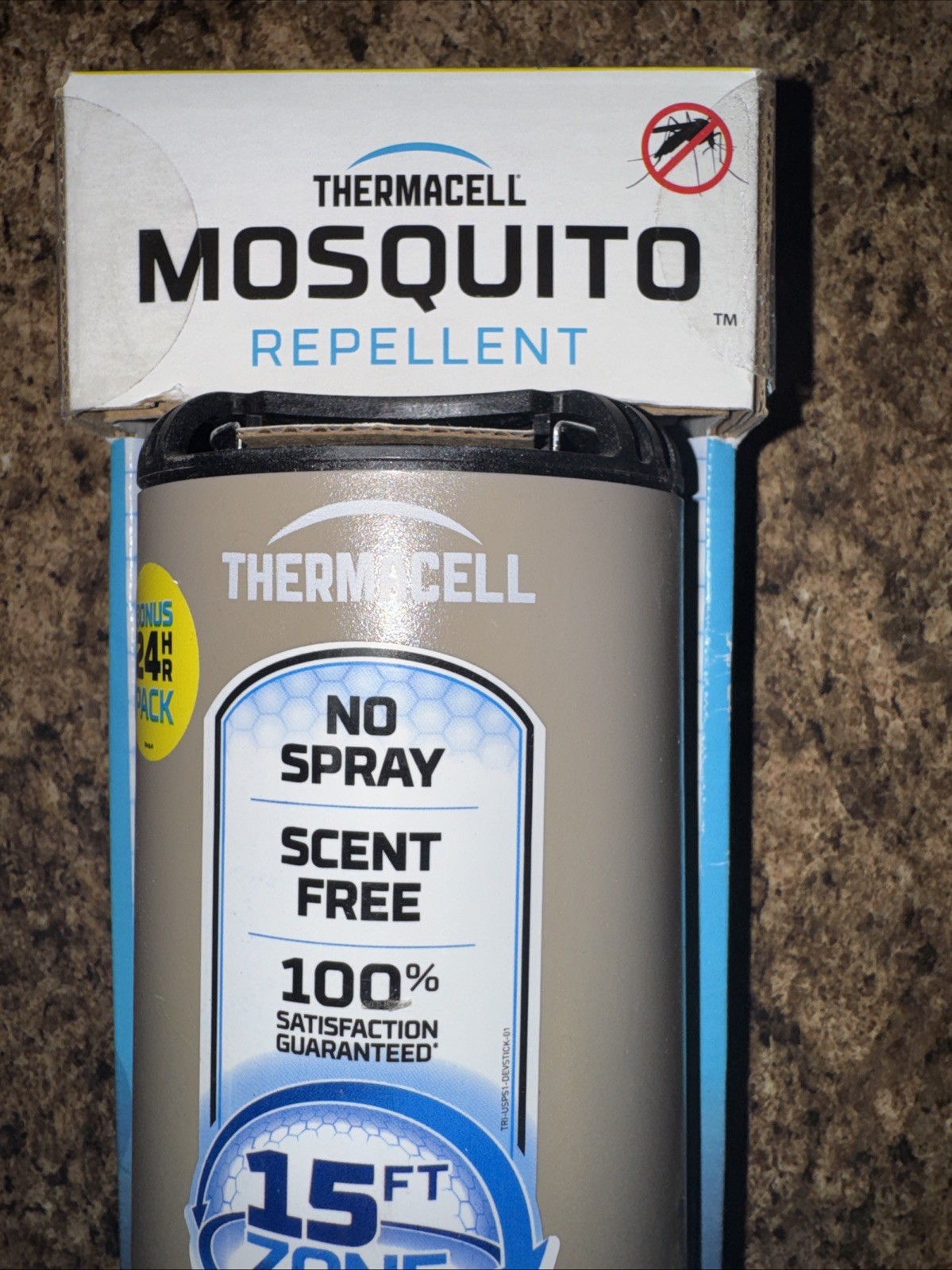 Thermacell Patio Shield Riverbed Mosquito Repeller – Scent & Flame Free – 15ft