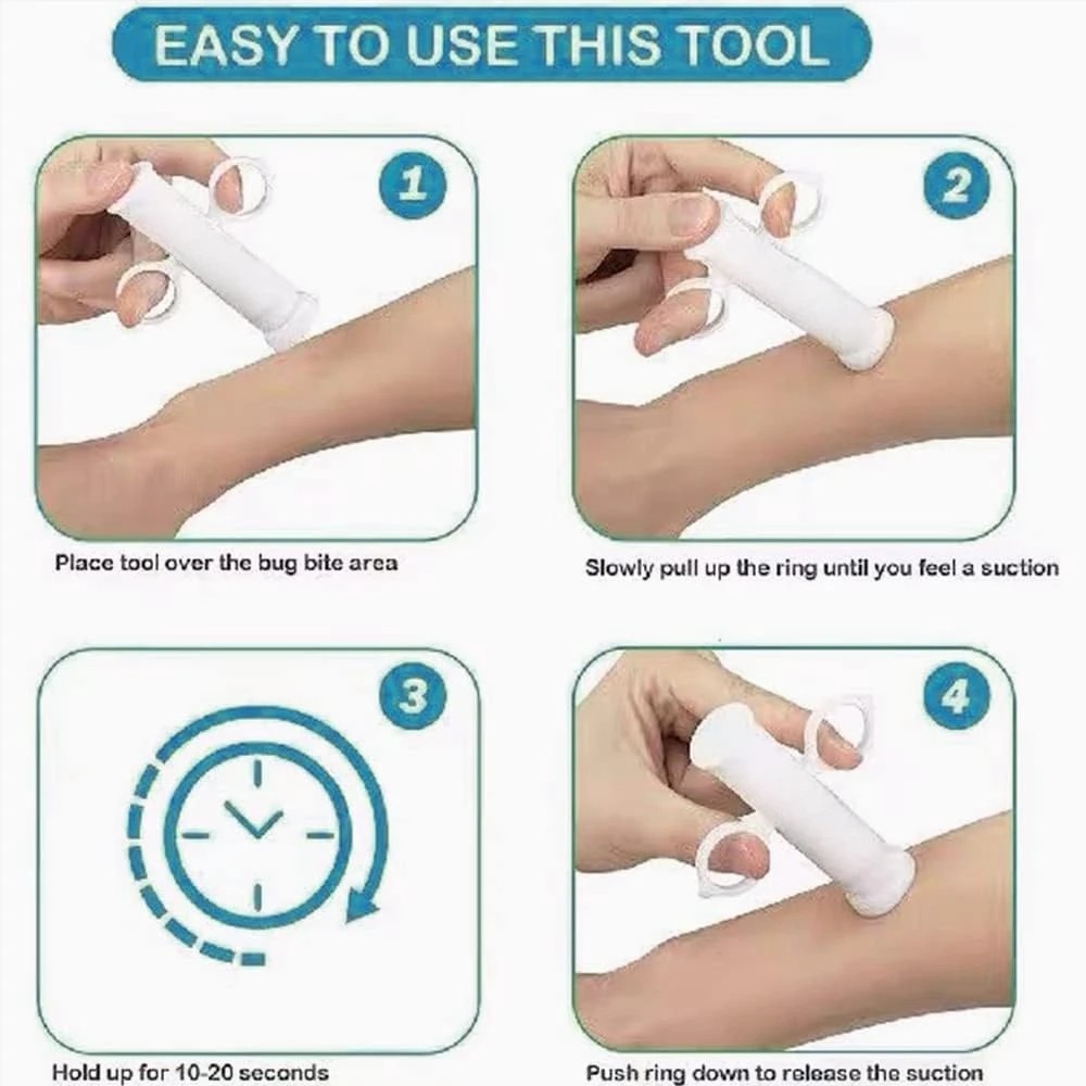 Bug Bite Suction Tool Venom Extractor Itch Relief First Aid Kit for Mosquito Bee