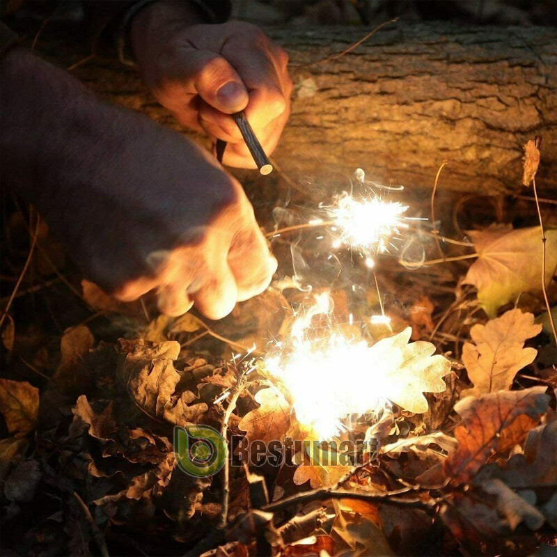 Lot 5/16″Ferrocerium Ferro Magnesium Rod Flint Fire Starter Lighter Camping Tool