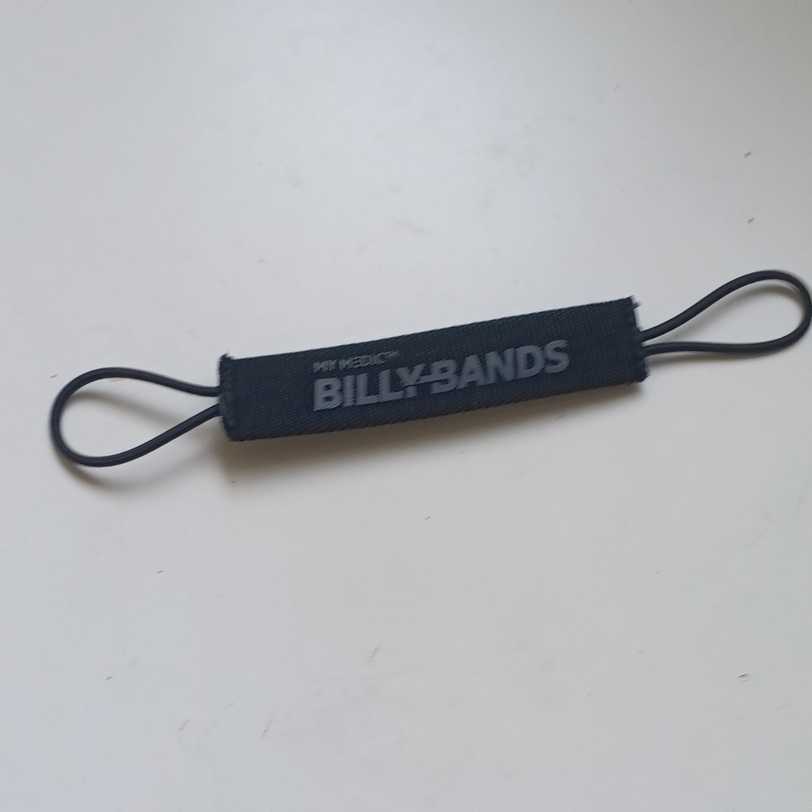 Billy Bands Black Reusable Elastic/Nylon Gear Strap with Loops for Camping