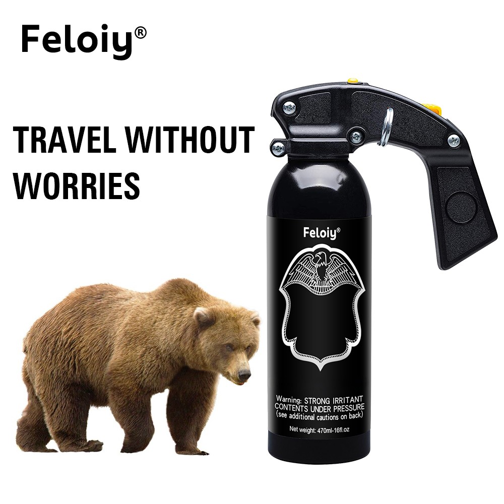 Feloiy Bear Spray 16oz Powerful Stream Strongest Legal Formula Home Protection