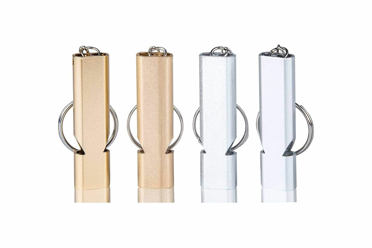 NEW 4 PCS Loud Safety Survival SOS Emergency Whistle with Lanyard Keychain
