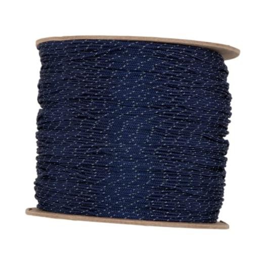 | 95 Paracord Rope (1.75mm Diameter) – Reflective Style 10 feet Midnight Blue