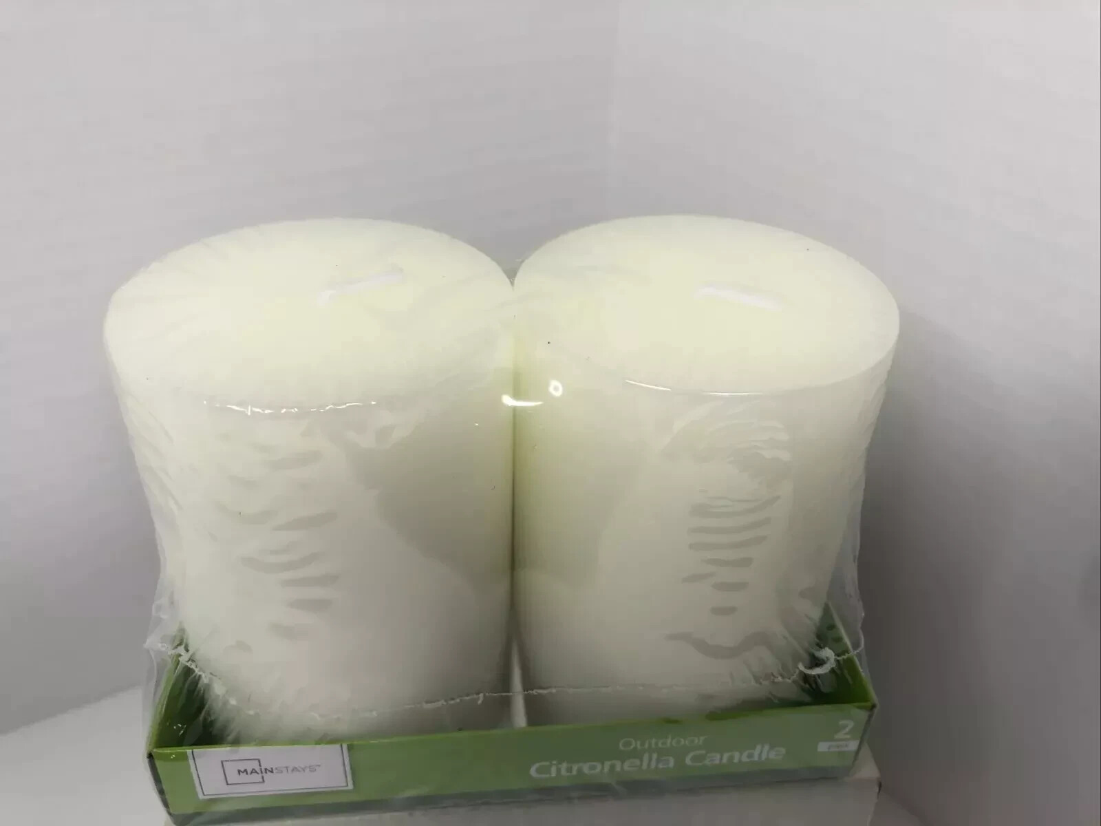 Citronella Pillar Candle 2 Pack Outdoor