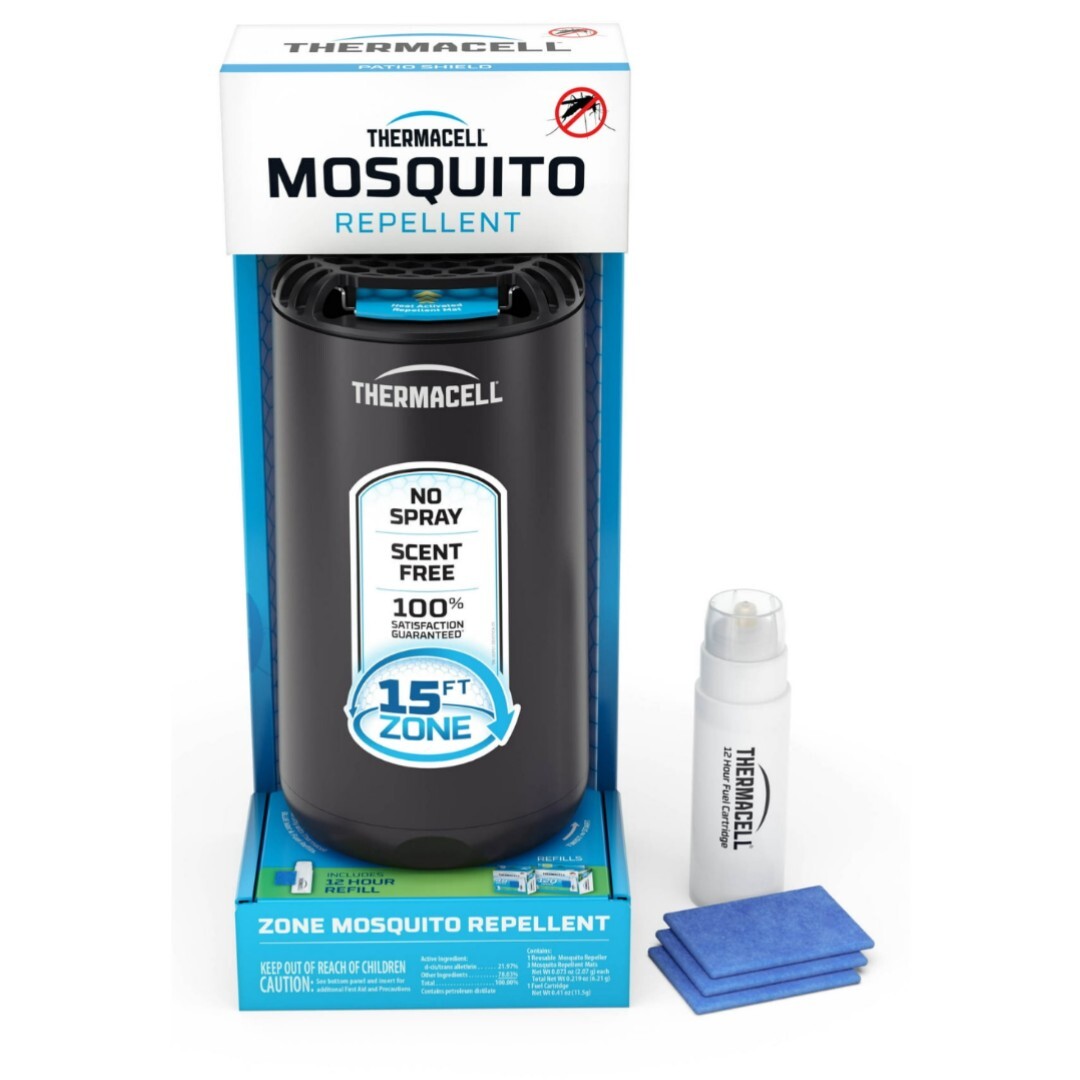 Thermacell Mosquito Repellent with 12 hour refill – Graphite – No Smoke No Mess!