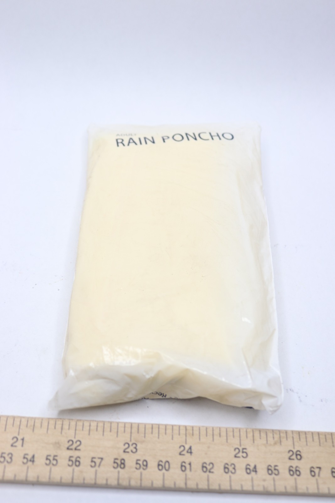Adult Rain Poncho Light Weight Reusable Plastic with Hood White 1800