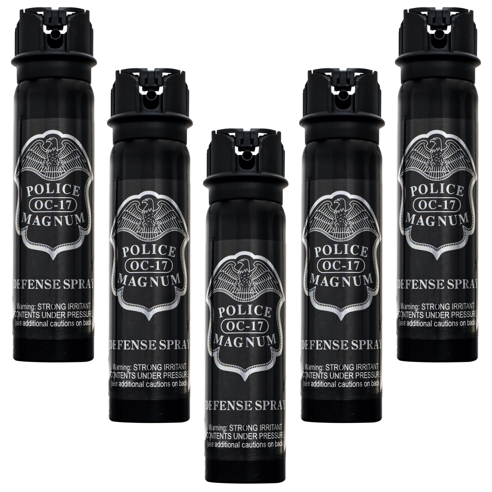 5 POLICE MAGNUM Pepper Spray Tactical Self Defense 5oz Flip Top Fogger Security