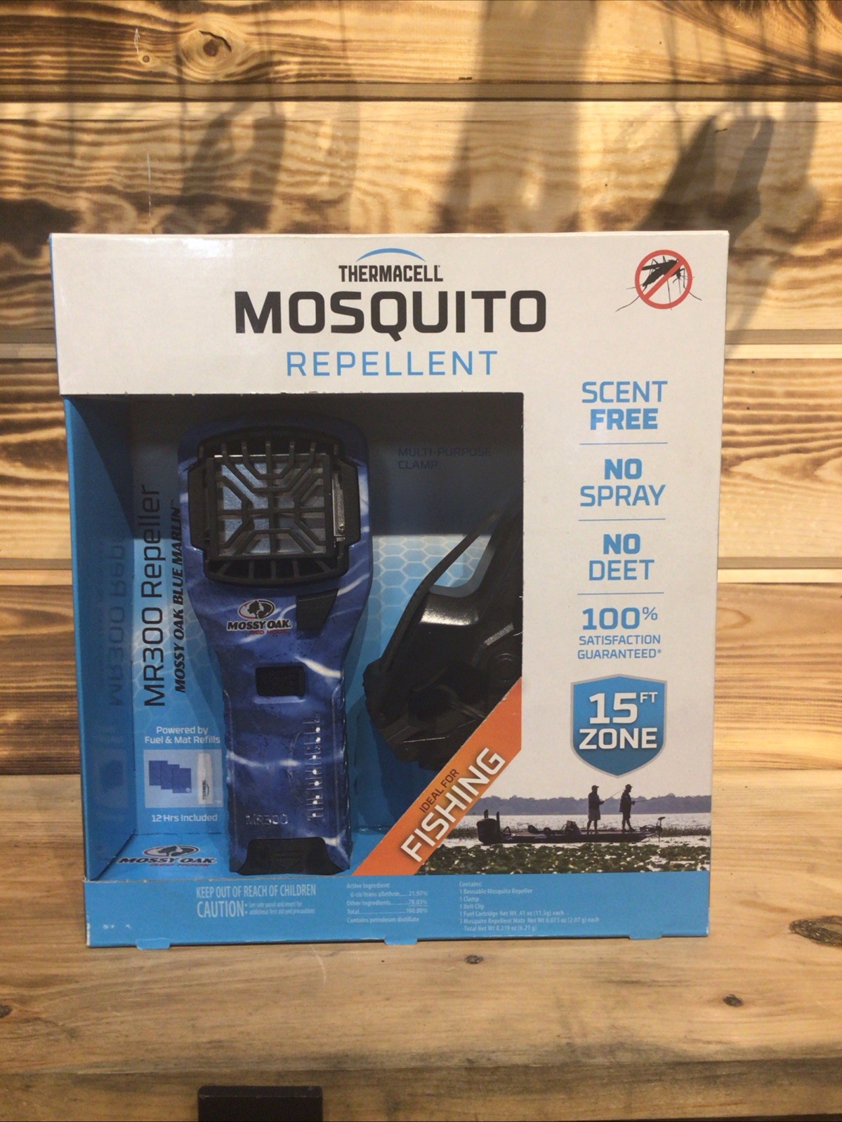 Thermacell MR300 Portable Mosquito Repeller Mossy Oak Fishing Bundle 15ft Zone