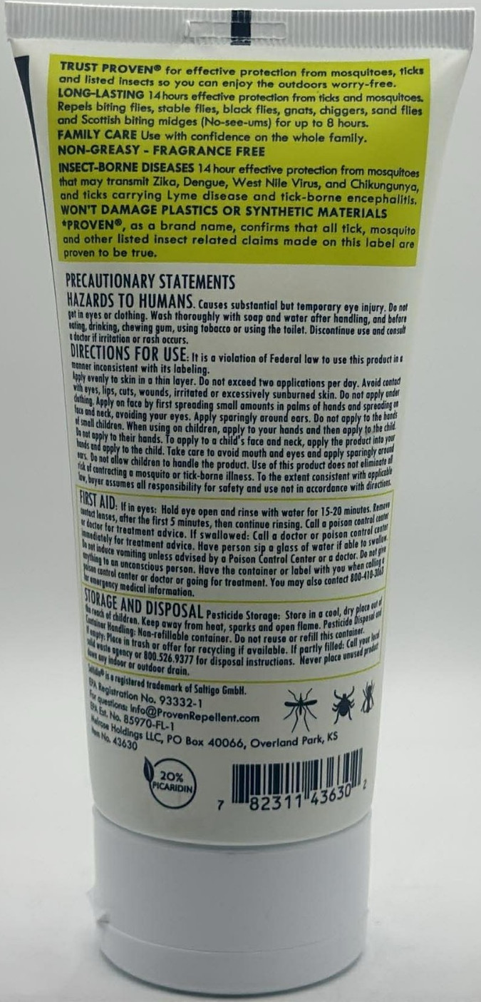 Proven Insect Repellent Mosquito & Tick Lotion ~ Odorless ~ 6 FL OZ ~ READ