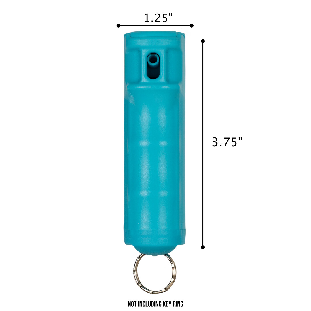 POLICE MAGNUM Keychain Pepper Spray Self Defense .50oz Teal 1 Pack Flip Top