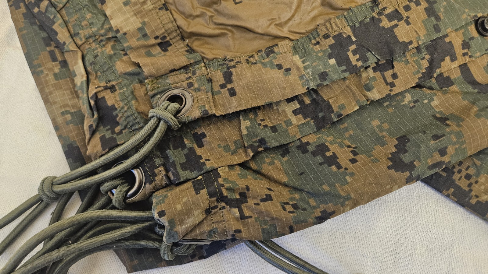 Tarp Military tarpaulin Shelter USMC MARPAT Woodland Camo Reversible USGI